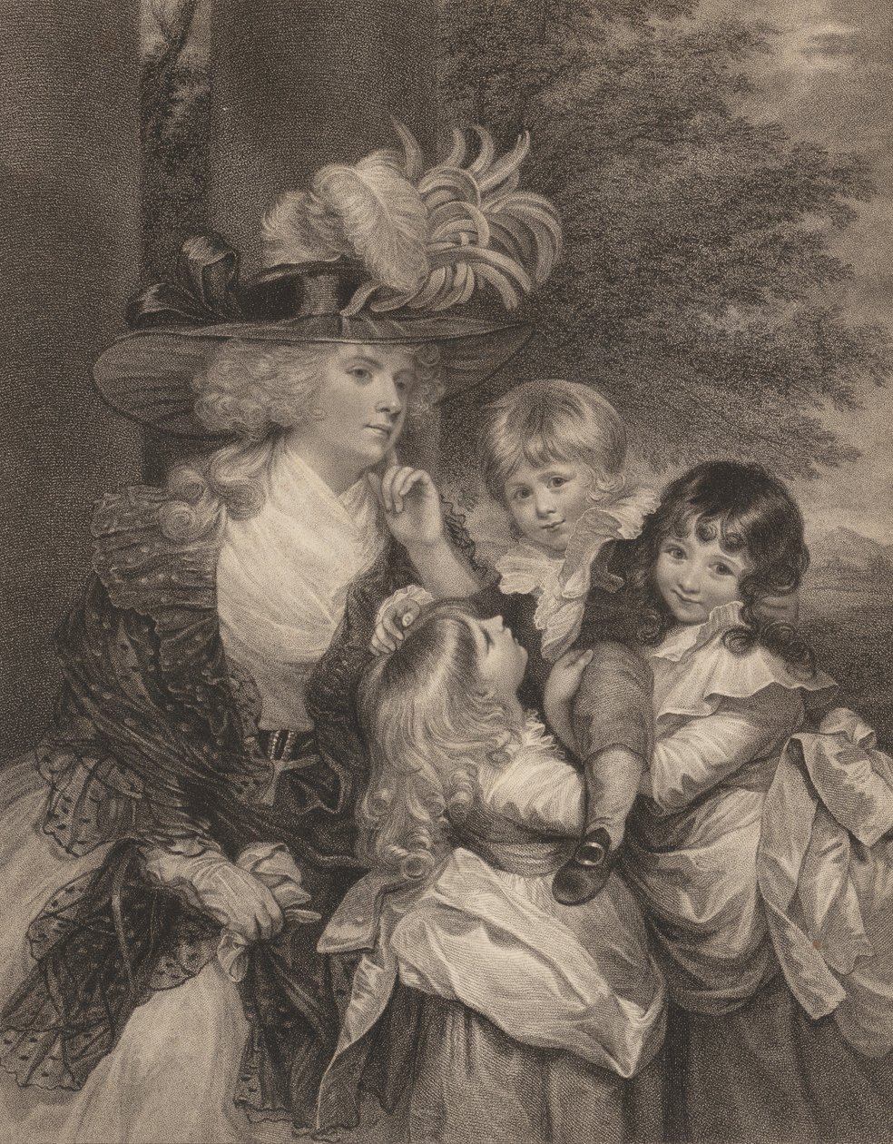 Lady Smith a její děti, 15. března 1789. od Francesco Bartolozzi