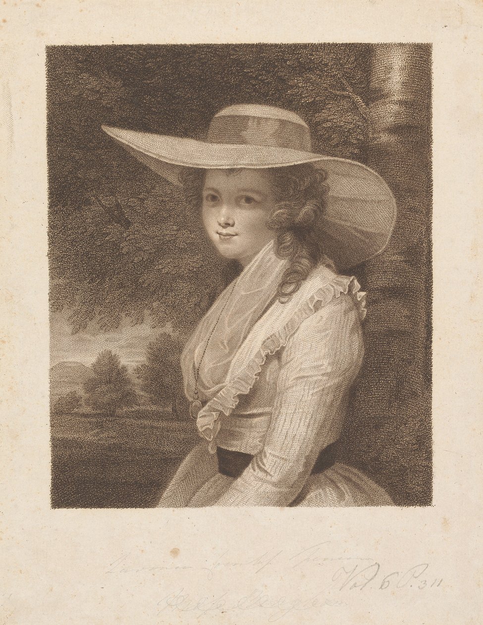 Lavinia Spencer (rozená Bingham), hraběnka Spencer od Francesco Bartolozzi