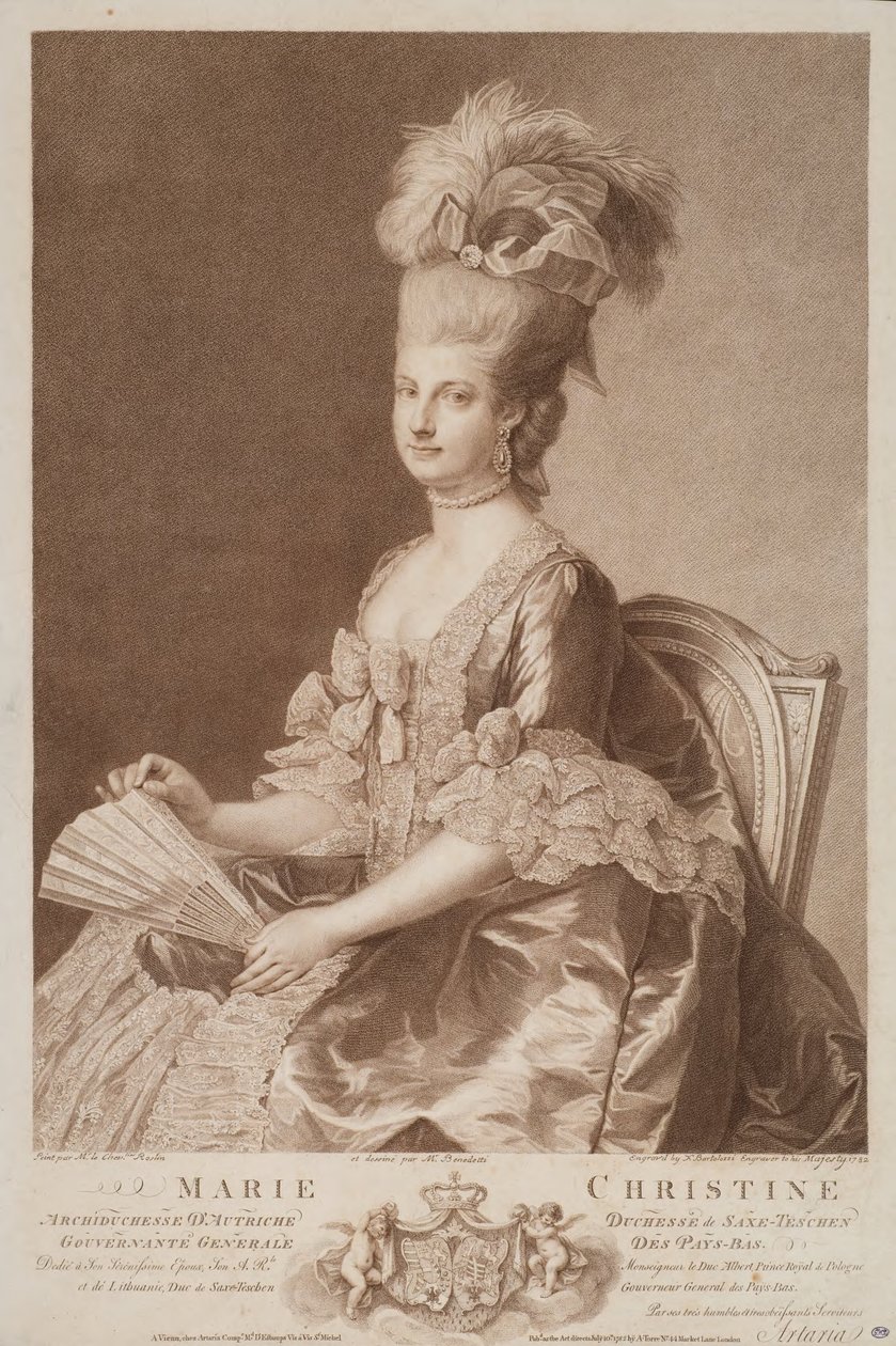 Marie Kristina, arcivévodkyně rakouská, provdaná za Alberta ze Saska-Těšína, 1782 od Francesco Bartolozzi