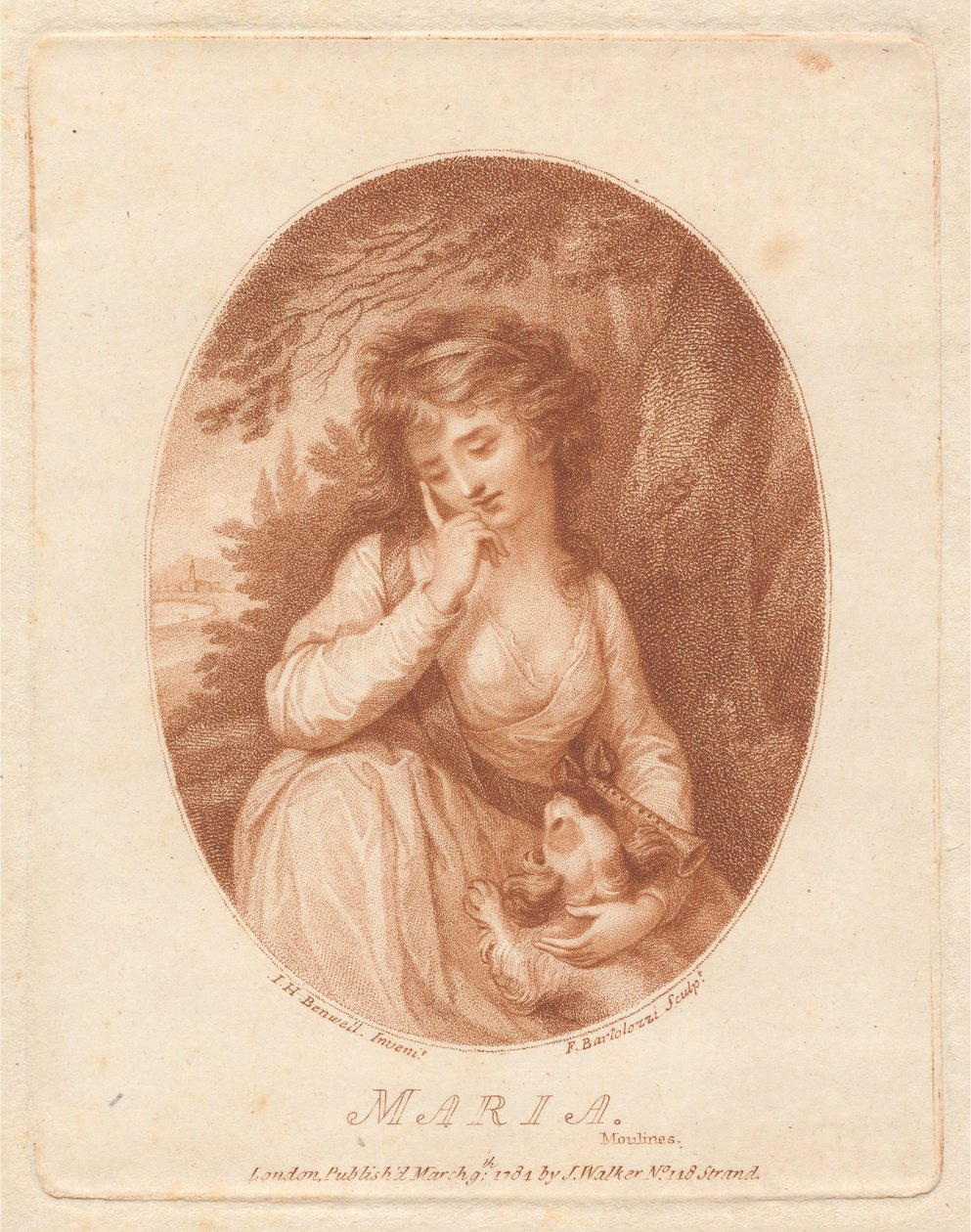 Marie z Moulines od Francesco Bartolozzi