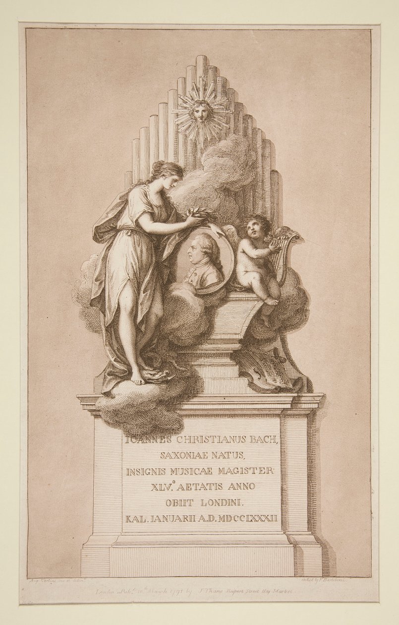 Památník Johanna Christiana Bacha od Francesco Bartolozzi