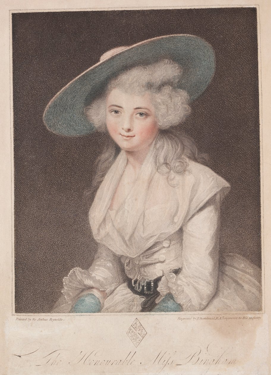 Slečna Anne Binghamová. od Francesco Bartolozzi