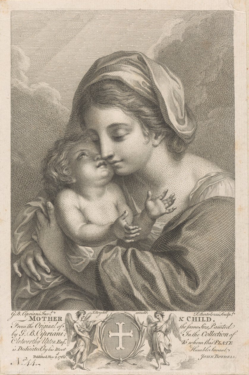 Matka a dítě od Francesco Bartolozzi