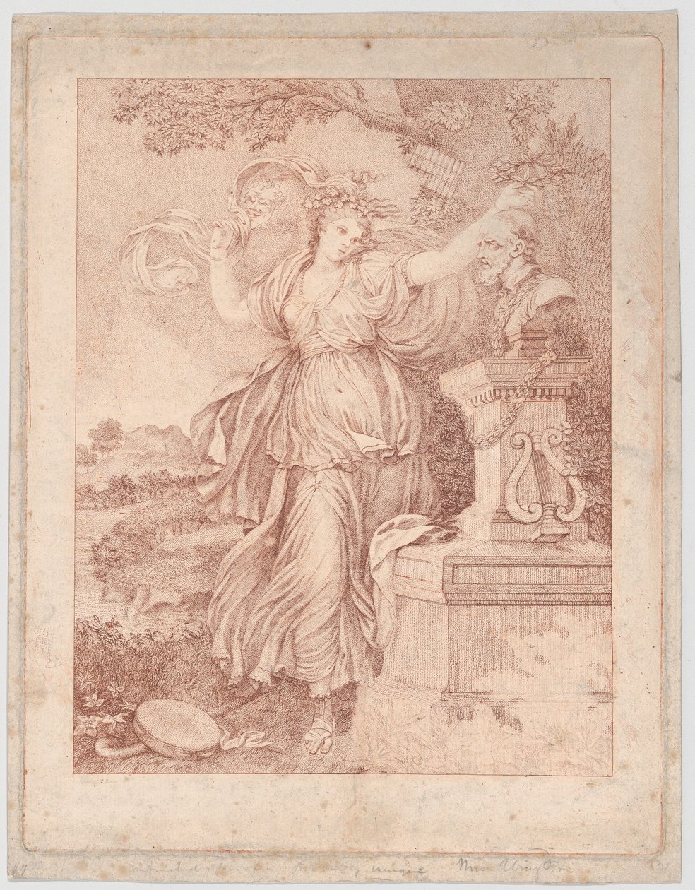 Paní Abingtonová jako Thalia, 1783. od Francesco Bartolozzi