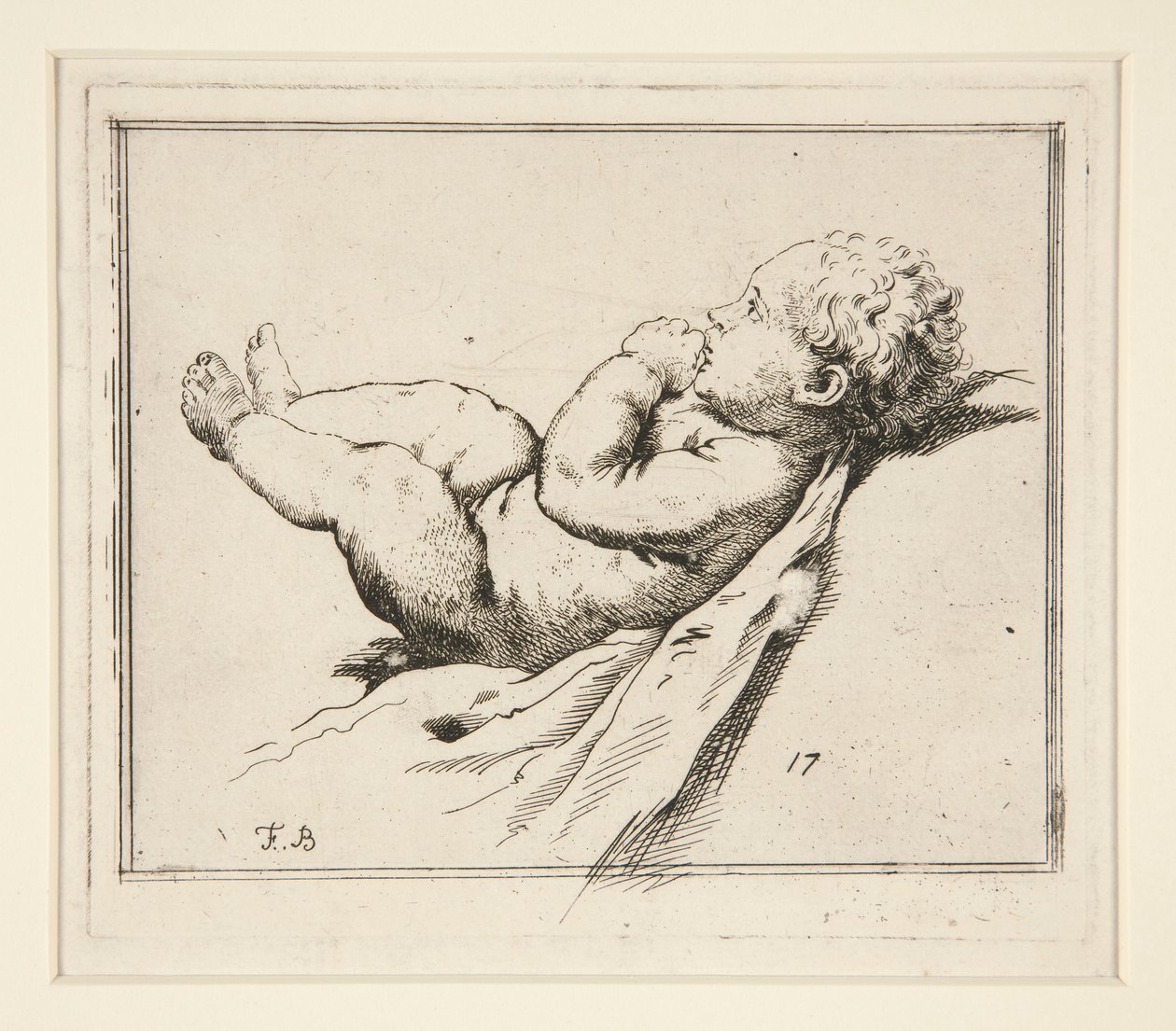 Nahé nemluvně od Francesco Bartolozzi