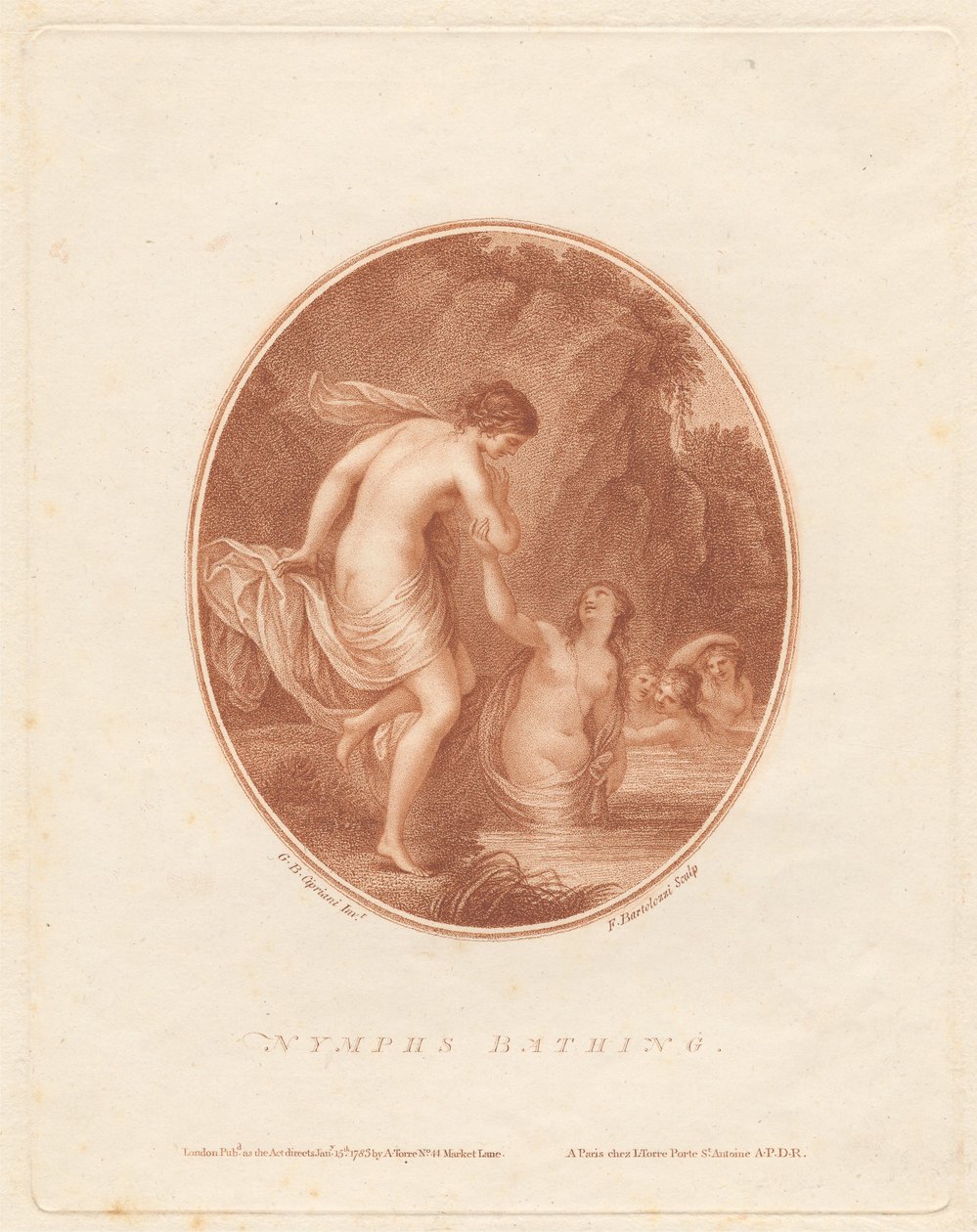 Badende Nymphen od Francesco Bartolozzi