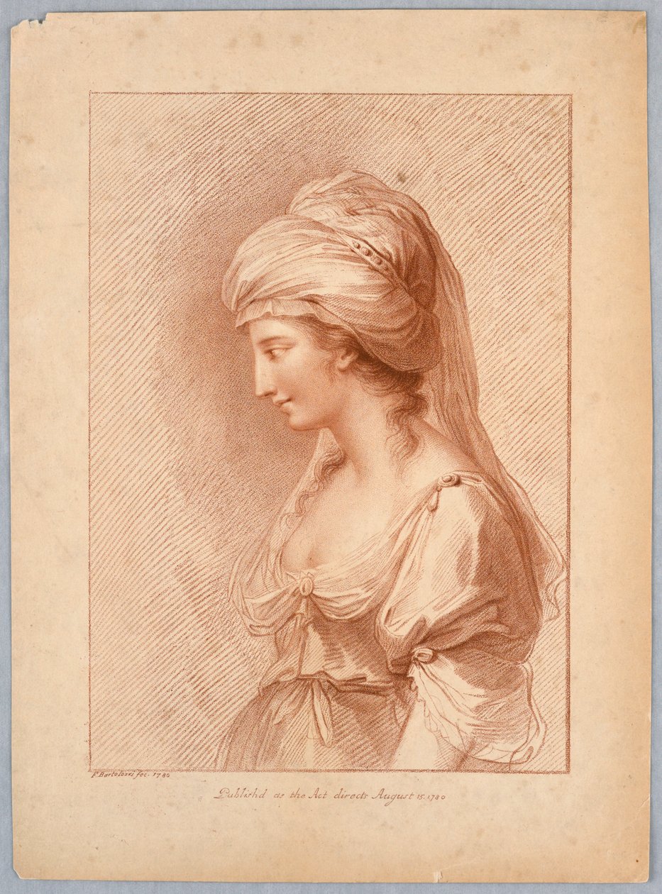 Portrét dámy (řecká dcera) od Francesco Bartolozzi
