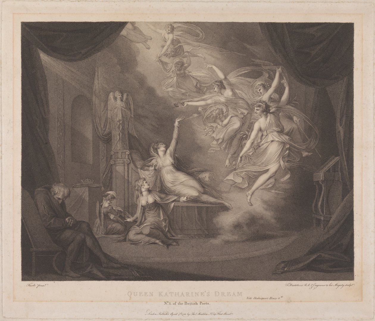 Sen královny Katherine - „Henry VIIII“ od Francesco Bartolozzi