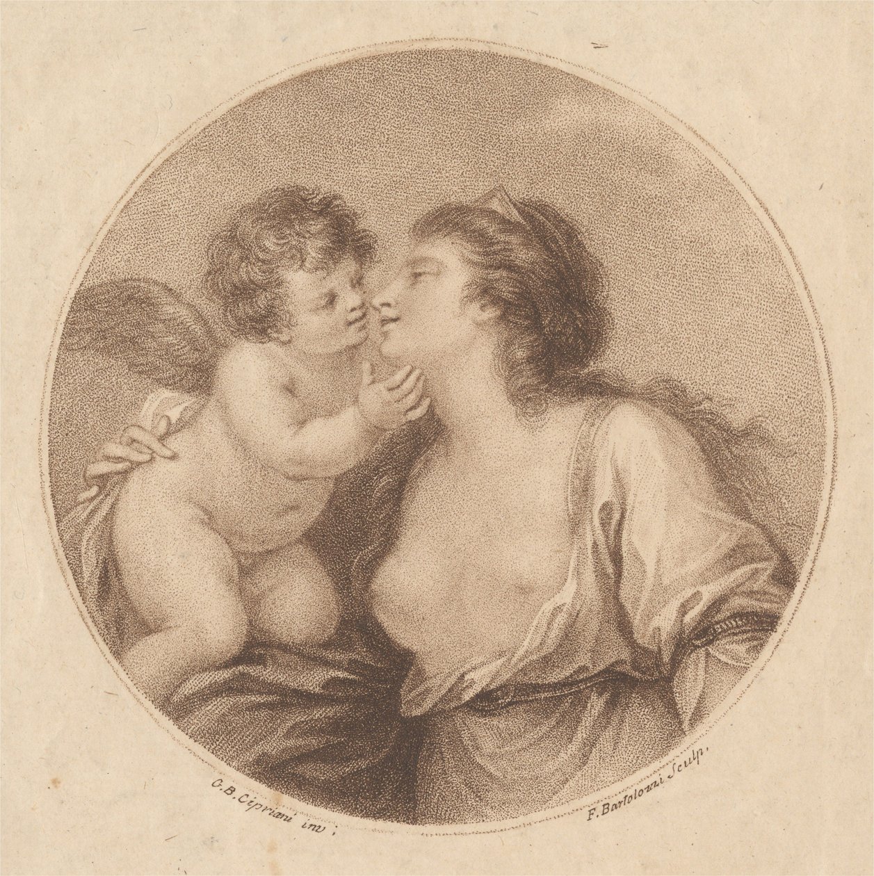 Sappho a láska od Francesco Bartolozzi