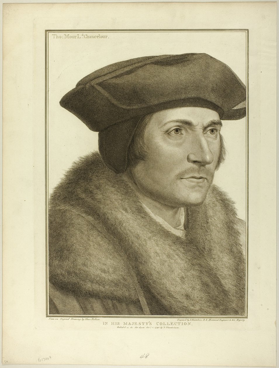 Sir Thomas More, lord kancléř od Francesco Bartolozzi