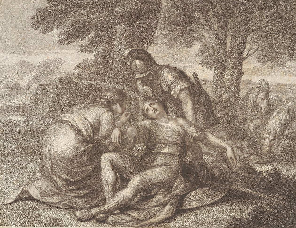Tancred a Erminia od Francesco Bartolozzi