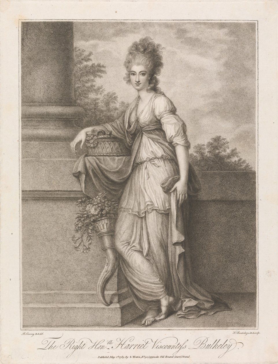 Její Ctihodnost Harriet, vikomtka z Bulkeley od Francesco Bartolozzi