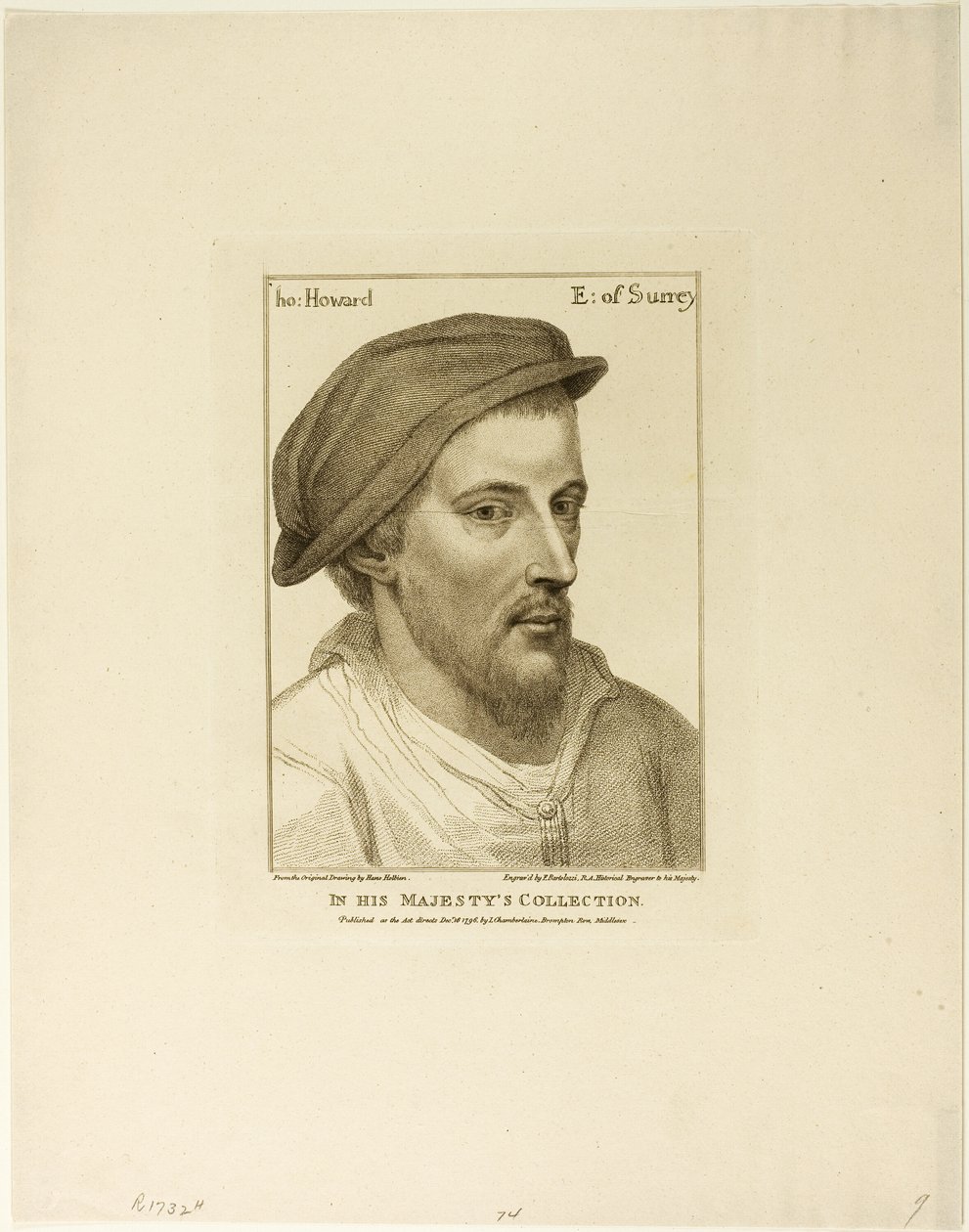 Thomas Howard, hrabě ze Surrey od Francesco Bartolozzi