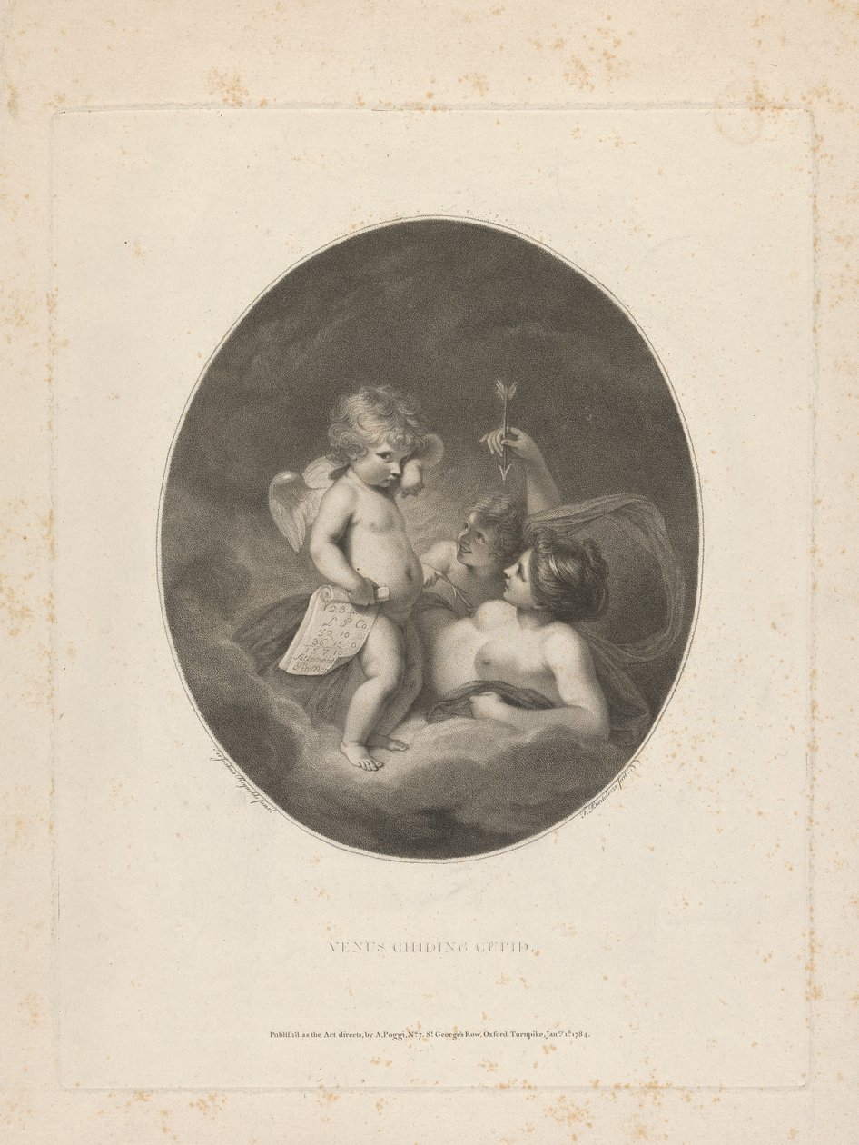 Venus Childing Cupid od Francesco Bartolozzi