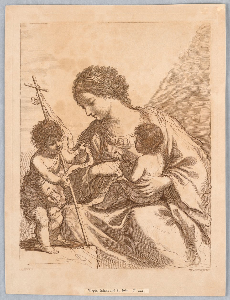 Panna, nemluvně a svatý Jan od Francesco Bartolozzi