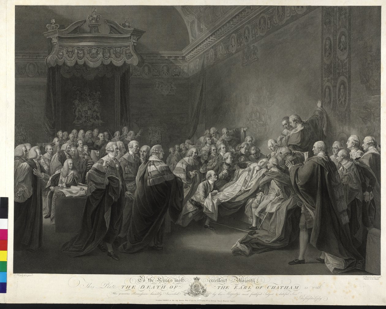 William Pitt Smrt hraběte z Chathamu od Francesco Bartolozzi