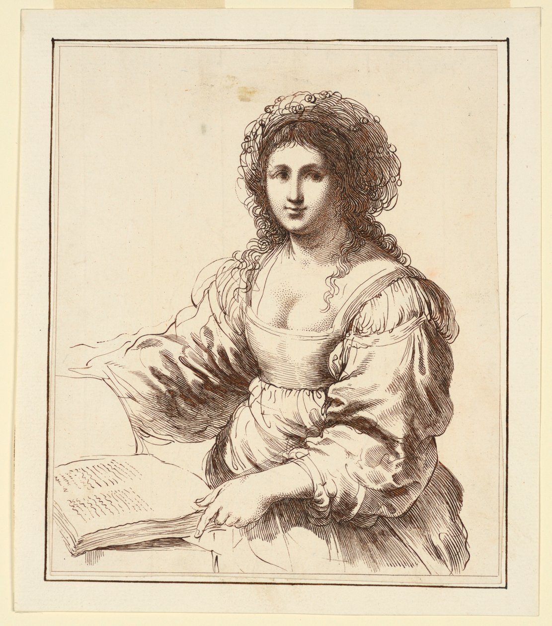 Žena s knihou od Francesco Bartolozzi