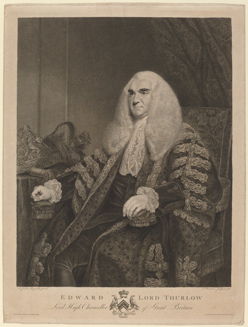 Edward, lord Thurlow od Francesco Bartolozzi after Sir Joshua Reynolds