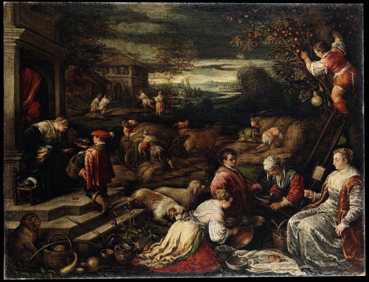 Léto, 16. století od Francesco Bassano the Younger