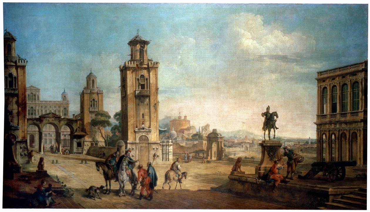 Pohled na město, 18. století. od Francesco Battaglioli
