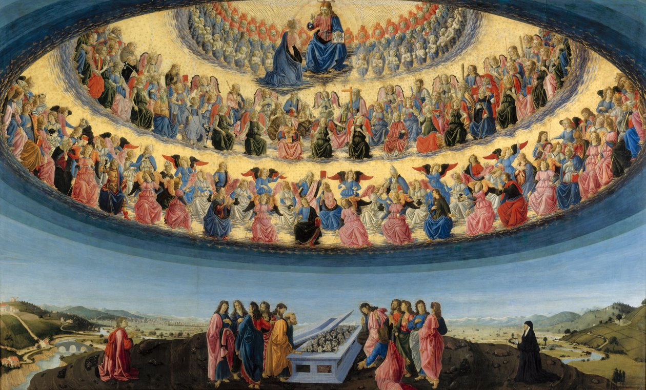 Nanebevzetí Panny Marie, asi 1475 od Francesco Botticini