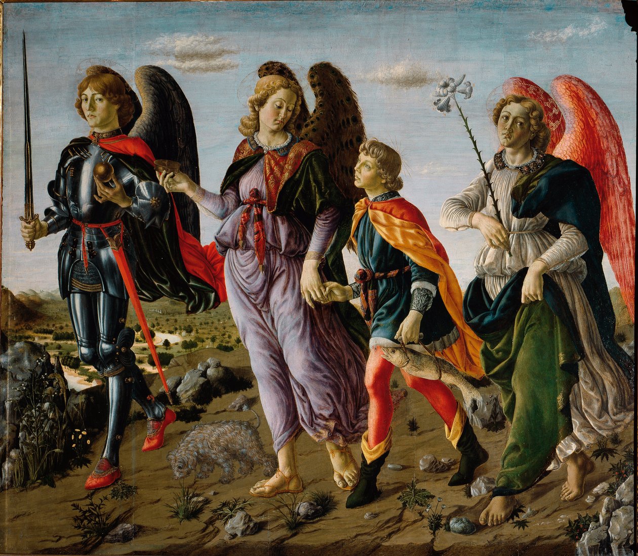 Tři archandělé a Tobit (obraz od Francesco Botticini