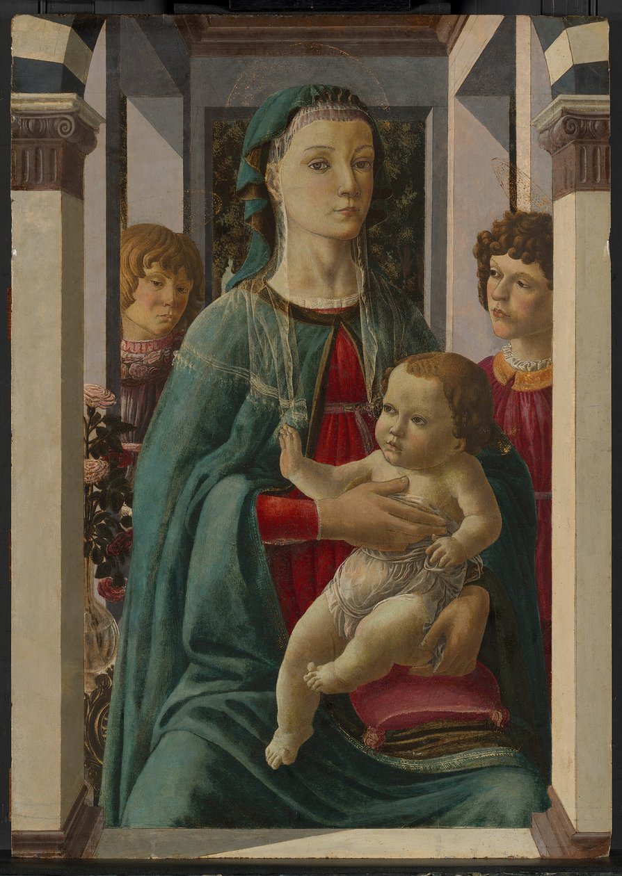 Panna a dítě se dvěma anděly, 146575. od Francesco Botticini