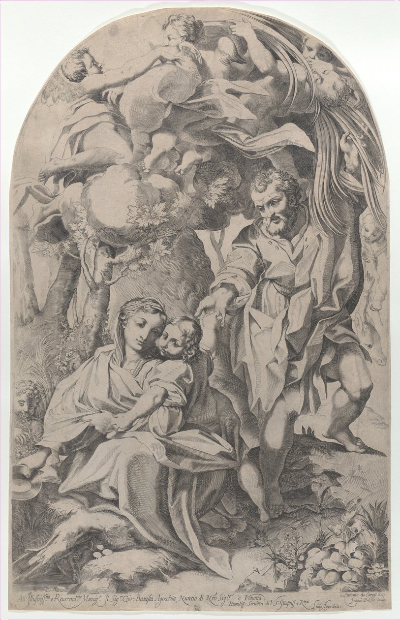 Zbytek na útěku do Egypta, 1600-23. od Francesco Brizio