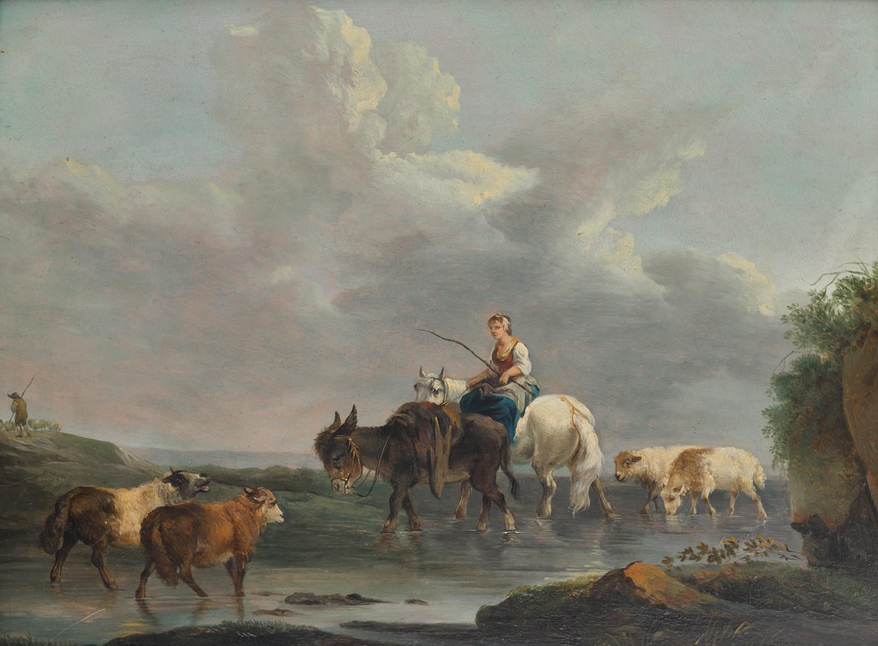 Pastýřka u potoka od Francesco Casanova