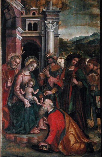 Klanění tří králů, 1517 (viz 211851) od Francesco Casella