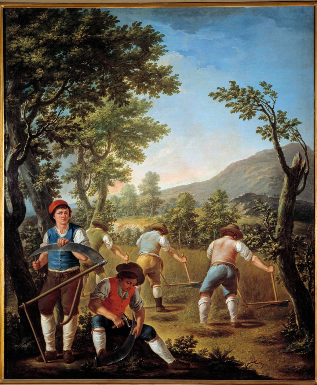 Sklizeň nebo letní obraz od Francesca Celebrana (1729-1814) 1789 Casete, královský palác od Francesco Celebrano