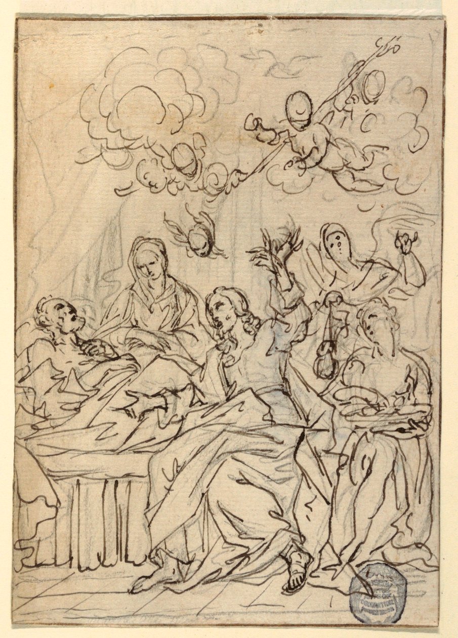 Smrt svatého Josefa od Francesco Coghetti