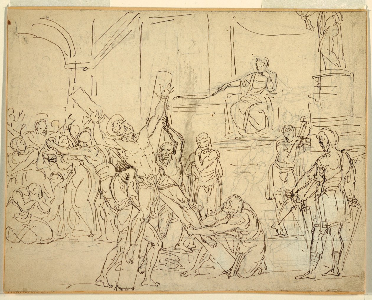 Kresba, Umučení svatého Ondřeje, 1825-50 od Francesco Coghetti