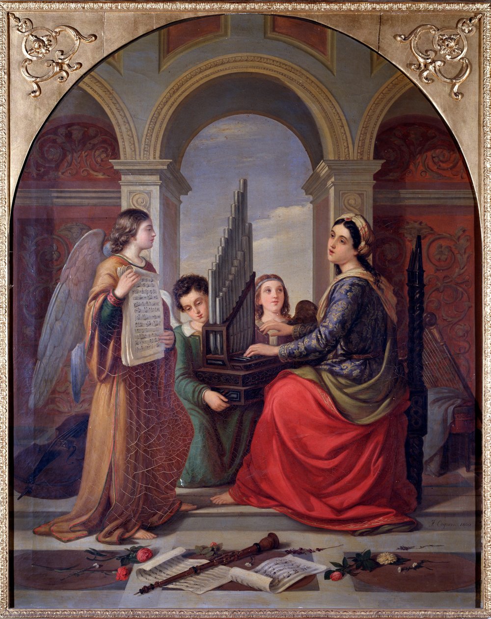 Svatá Cecílie (malba od Francesco Cogorno