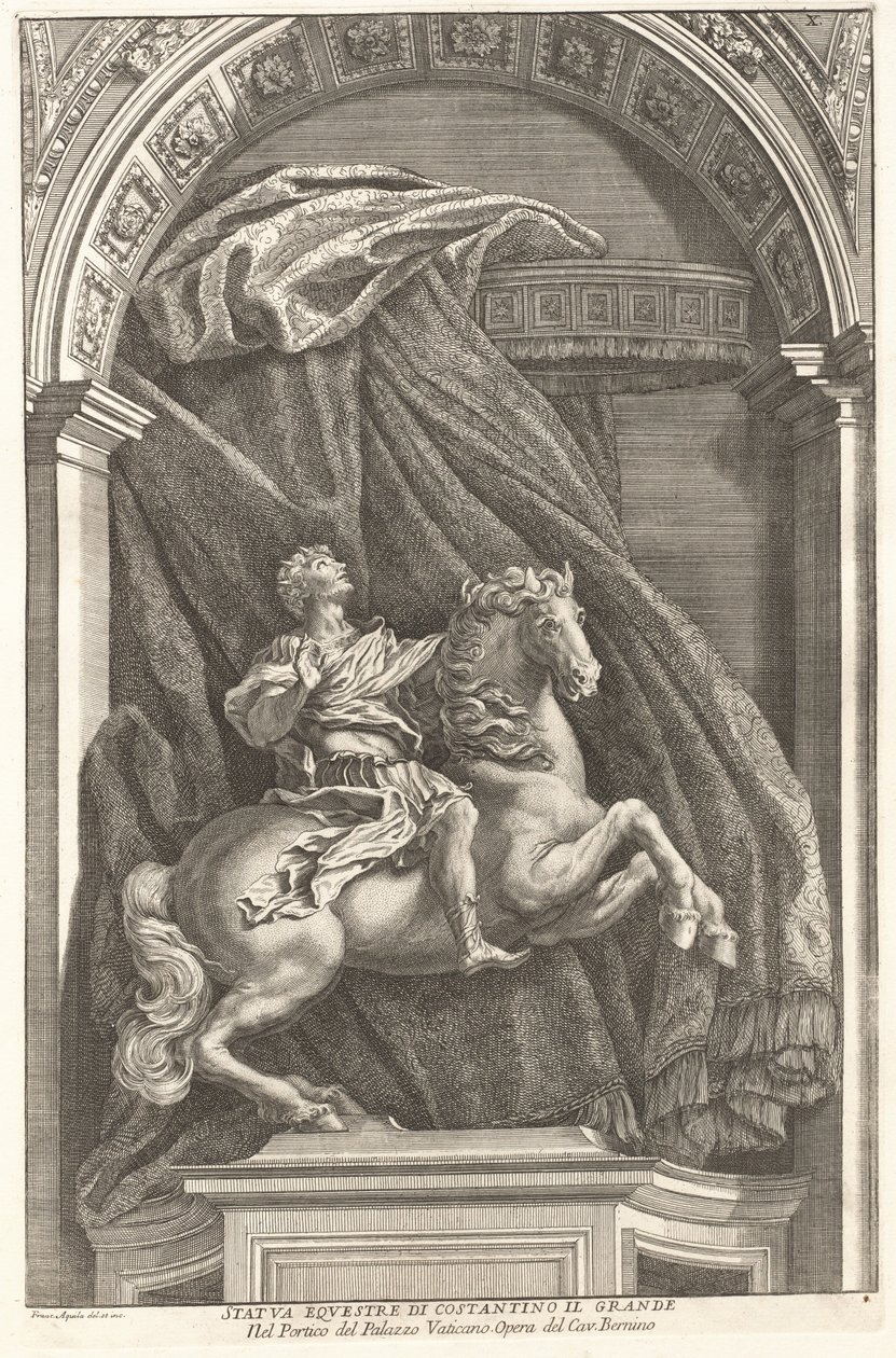 Socha Konstantina od Francesco Faraone Aquila after Gian Lorenzo Bernini