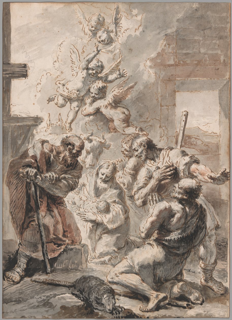 Klanění pastýřů od Francesco Fontebasso
