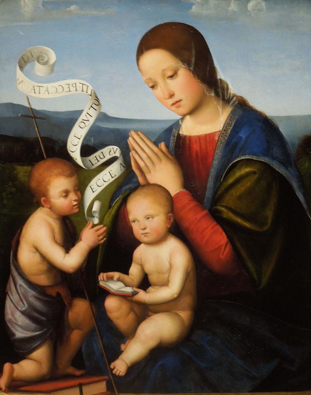 Francesco Francia - Panna s dítětem a svatým Janem od Francesco Francia