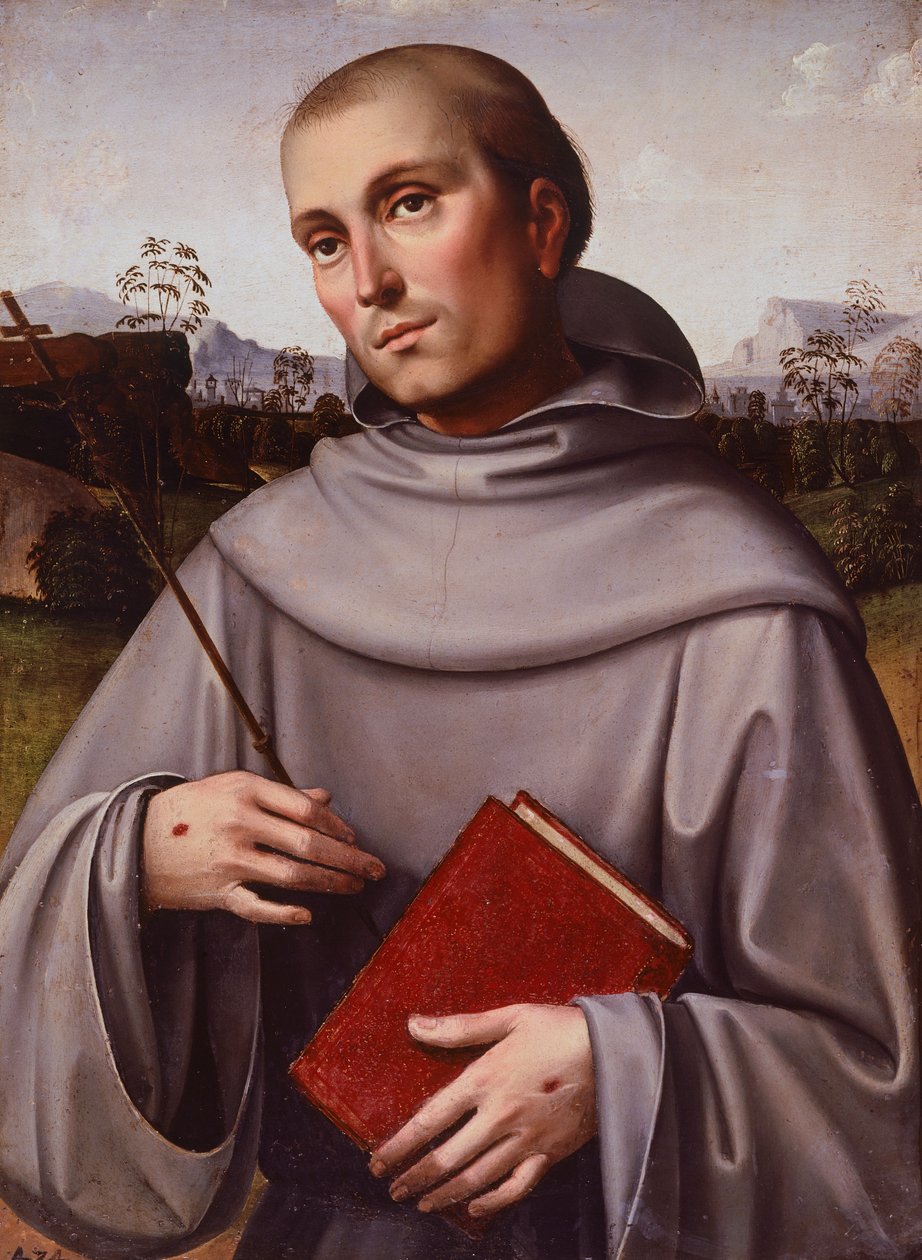 St. Francisco, cca 1500, Francesco Francia (cca 1450-1517), panel, 55x45 cm od Francesco Francia
