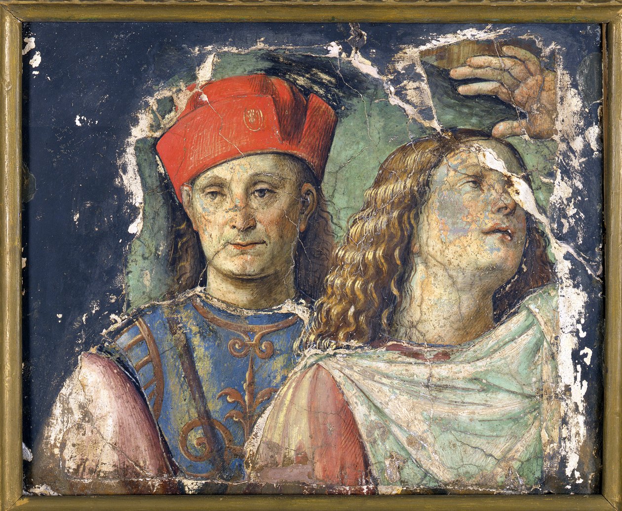 Dvě mužské hlavy par Francie, Francesco (1450-1517). Čerstvé, c. 1500, Národní obrazová galerie v Bologni od Francesco Francia