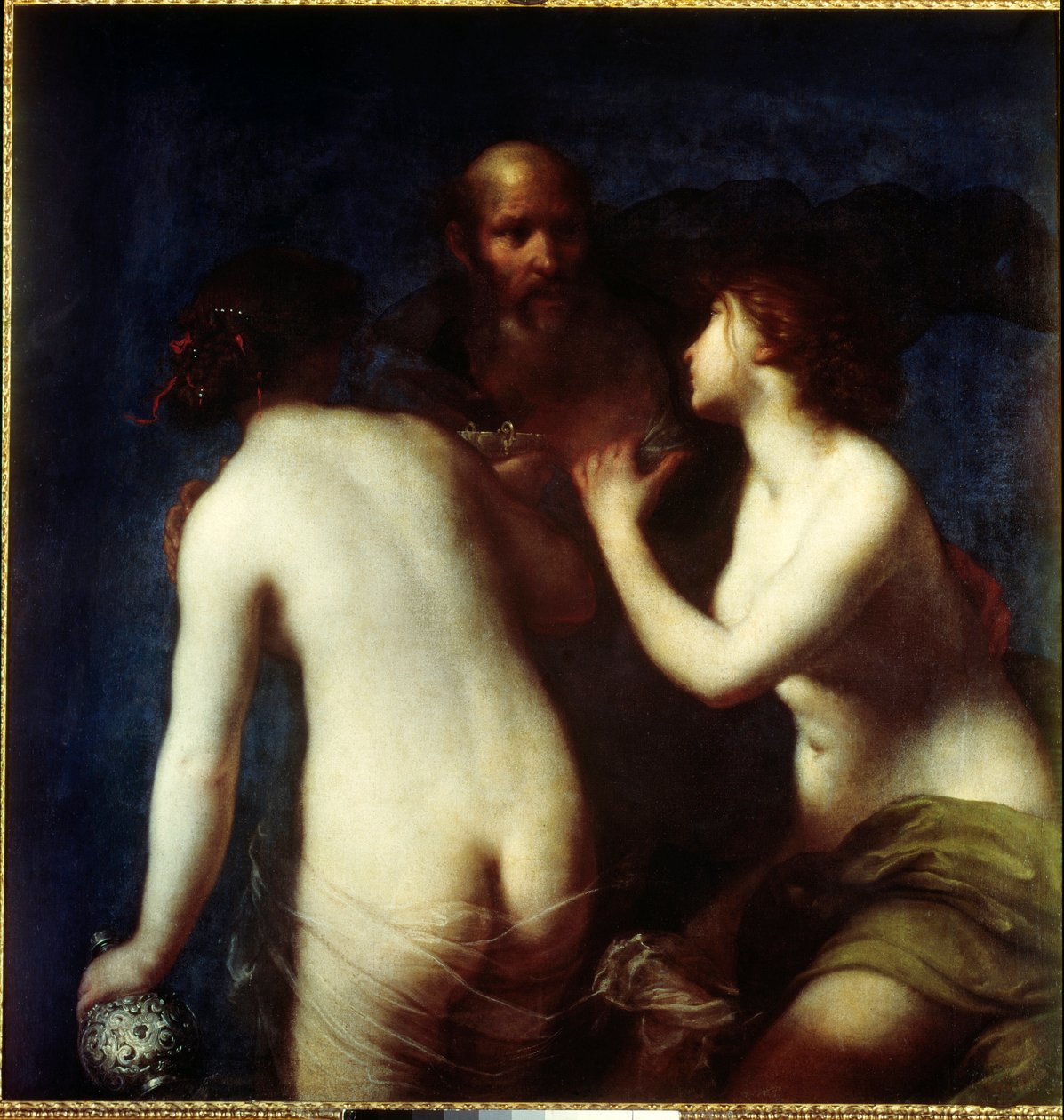 Loth a jeho dcery Obraz Francesca Furiniho (1604-1646) Madrid 17. století, Prado Museum. od Francesco Furini