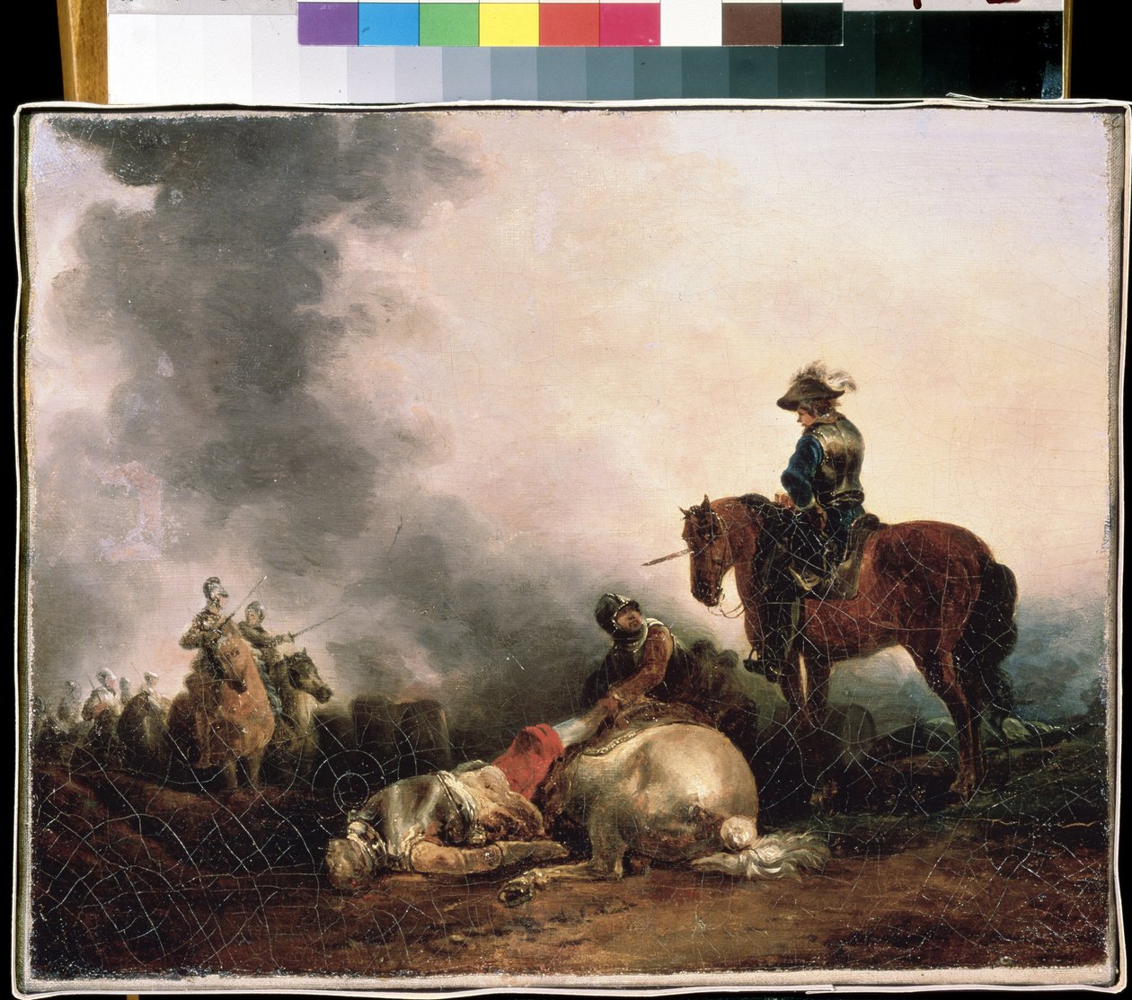 ""Po bitvě"" (Po bitvě) Alegorie války, válečník zabíjí. Obraz Francesca Giuseppe Casanovy (1727-1802) Michail Kroshitsky Art Museum, Sevastopol (Sevastopol) Ukrajina od Francesco Giuseppe Casanova