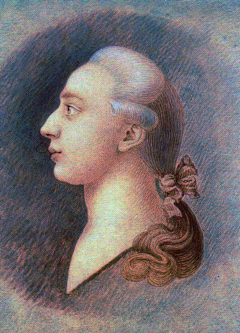 Portrét Giacoma Casanovy (1725-1798) - par Francesco Giuseppe Casanova (1727-1802), c. 1750 - Sangvinik, černá a bílá křída na papíře - Státní historické muzeum, Moskva od Francesco Giuseppe Casanova