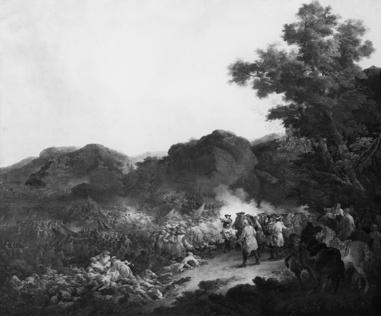 Bitva o Lens, proti španělské armádě, 20. srpna 1648 od Francesco Giuseppe Casanova