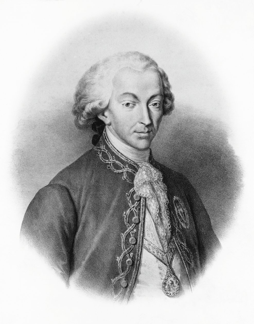 Portrét Carla Emanuela IV Savojského (1751-1819), krále Sardinie od Francesco Gonin