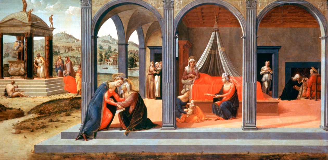 Scéna ze St John the Baptist, Detail, c1500-1540 od Francesco Granacci