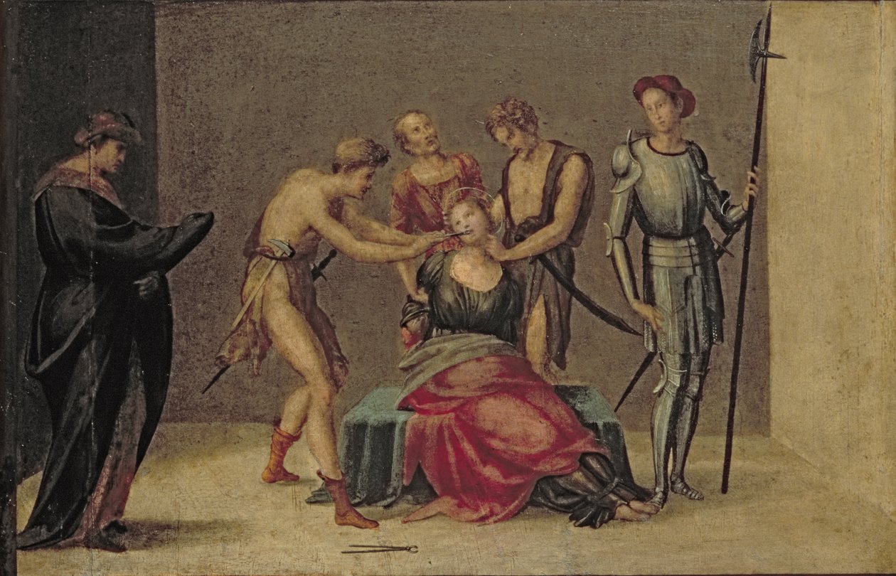 Umučení sv. Apollonie (panel) od Francesco Granacci