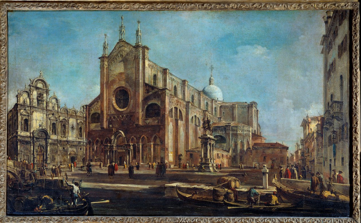 Campo kostela Giovanni a Paolo se Scuola di San Marco v Benátkách kolem 1766-1770. Obraz od Francesca Guardiho od Francesco Guardi