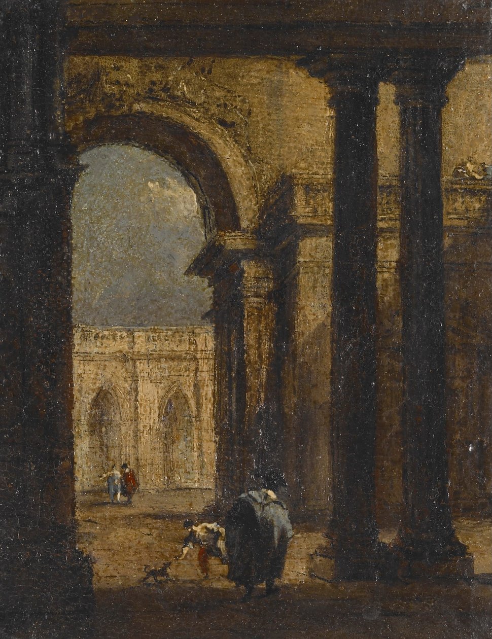 Capriccio: palácové nádvoří od Francesco Guardi