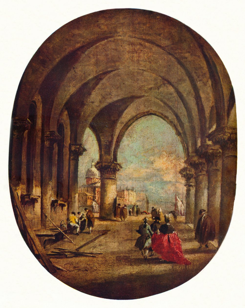Capriccio s pasáží Dóžecího paláce a San Giorgio Maggiore, konec 80. let 18. století, 1930. od Francesco Guardi