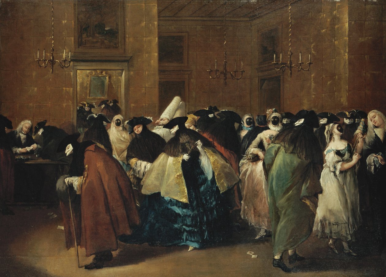 Casino The snížené v Benátkách od Francesco Guardi